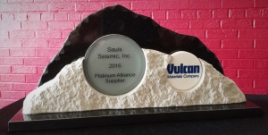 Sauls Seismic Receives Vulcan Material Company's Platinum Supplier Award